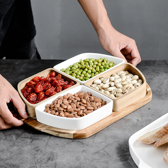 Wooden snacks, candy, new year's goods fruit tray