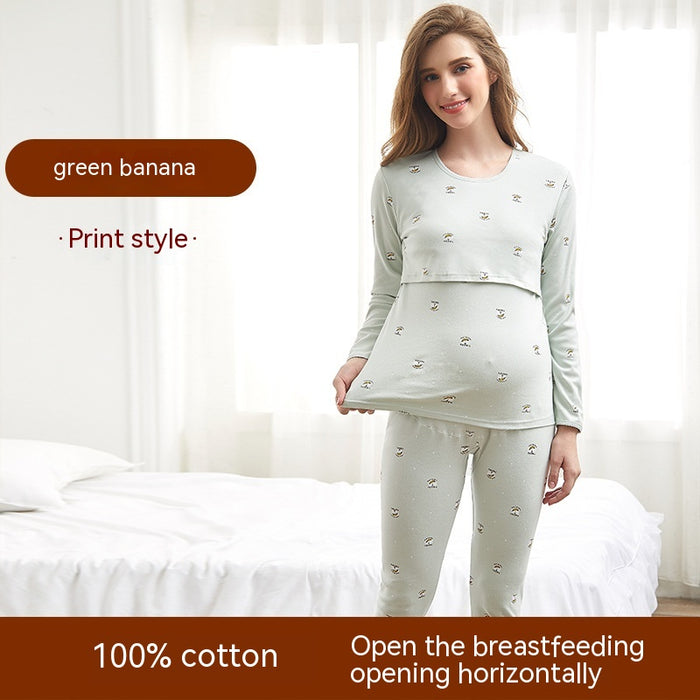 Autumn Clothes For Pregnant Women Suit Pure Cotton Breastfeeding