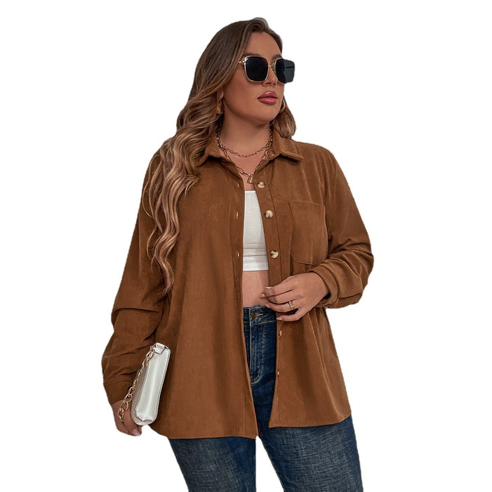 Women's Corduroy Long-sleeved Shirt