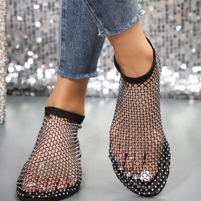 New Summer SuitWith Rhinestone Design Summer Fashion Round Toe Shoes For Women