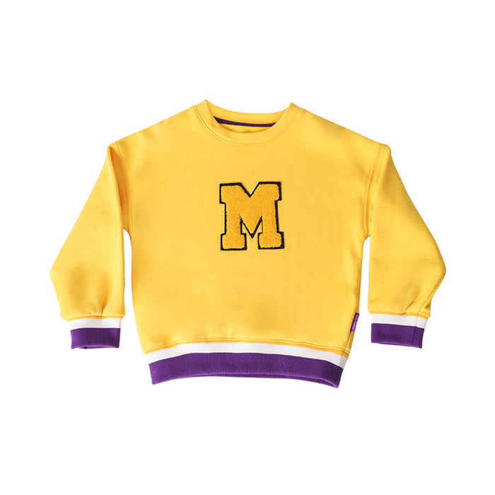 Boys' sweater with crew neck letters