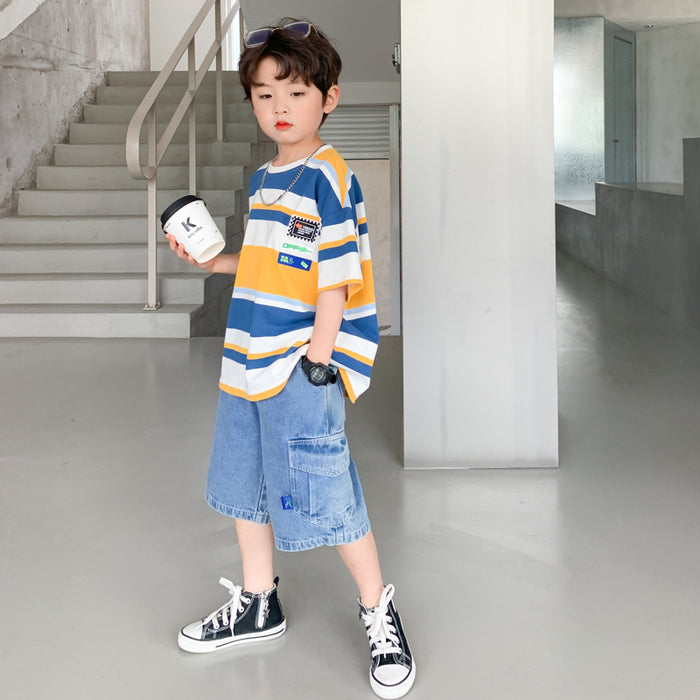 Boys Summer Casual T-Shirt Shorts Set