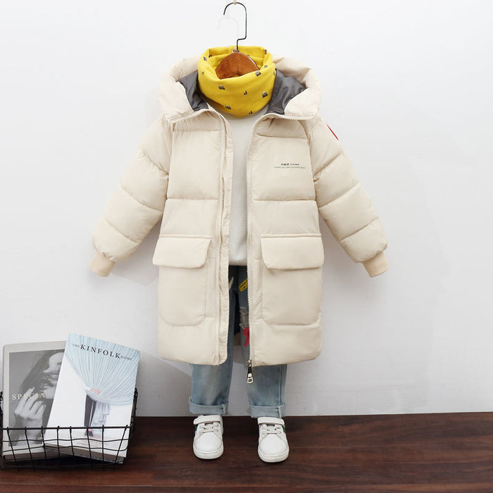 Bright And Colorful Mid-length Down Jacket Warm And Breathable Reflective Mirror