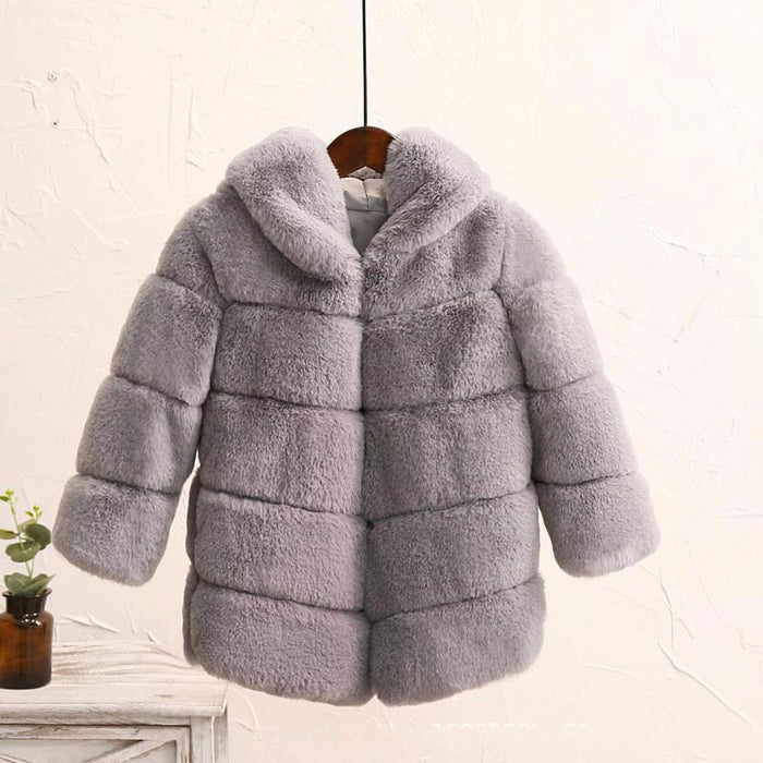 Children's Fur Coat Imitating Otter Rabbit Fur Girls Padded Children's Clothing