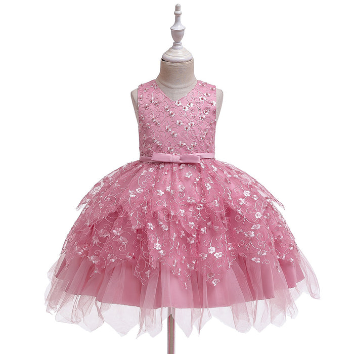 Clothing Baby Girls Middle And Small Children Kindergarten Dresses