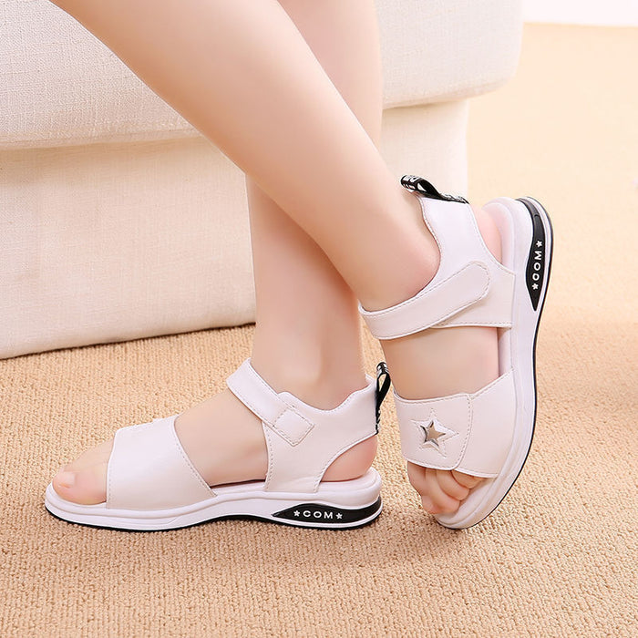 New Fashion Princess Shoes Little Girl Soft-soled Middle-aged Children's Student Beach Shoes