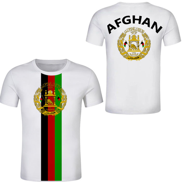 Afghan Flag Series 3D Printing T-shirt Flexible Craft Top Source Manufacturer