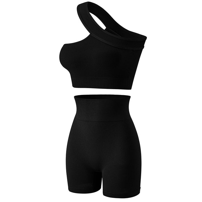 European And American Seamless Push Up Bra Women's Underwear Sports Fitness Shockproof Off-shoulder Suit