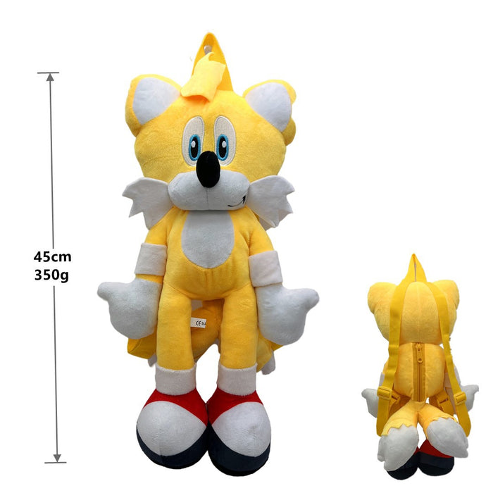 Genuine Authorized Super Sonic Plush Toy Q Version Ultrasonic Mouse Sonic Backpack Hedgehog Shatter Doll