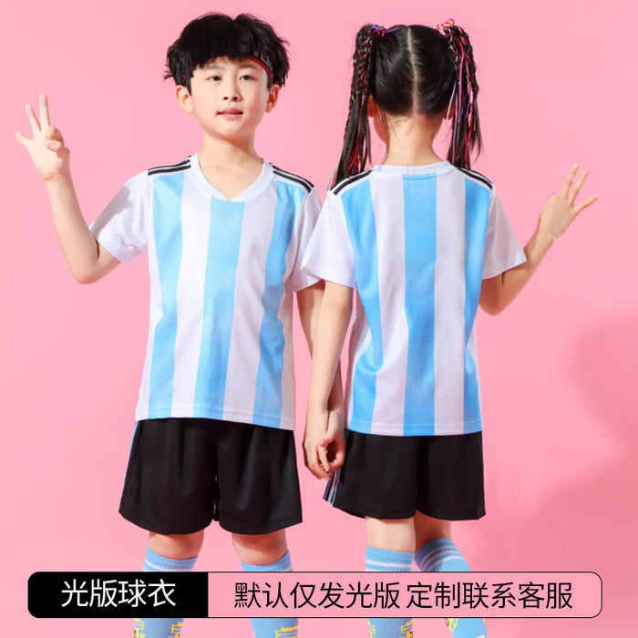 Summer Yellow Kindergarten Chinese Team Men&#039;s Outdoor Training Sports Jersey No. 10 Children&#039;s Football Suit Set Female