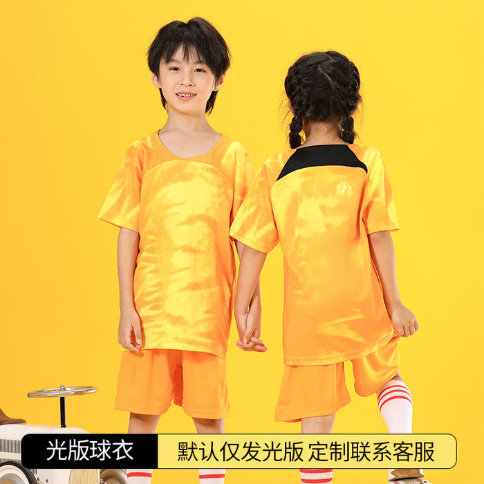 Summer Yellow Kindergarten Chinese Team Men&#039;s Outdoor Training Sports Jersey No. 10 Children&#039;s Football Suit Set Female