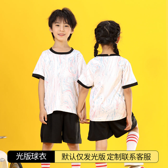 Summer Yellow Kindergarten Chinese Team Men&#039;s Outdoor Training Sports Jersey No. 10 Children&#039;s Football Suit Set Female