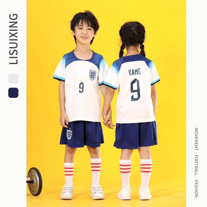 Summer Yellow Kindergarten Chinese Team Men&#039;s Outdoor Training Sports Jersey No. 10 Children&#039;s Football Suit Set Female