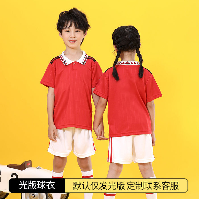 Summer Yellow Kindergarten Chinese Team Men&#039;s Outdoor Training Sports Jersey No. 10 Children&#039;s Football Suit Set Female