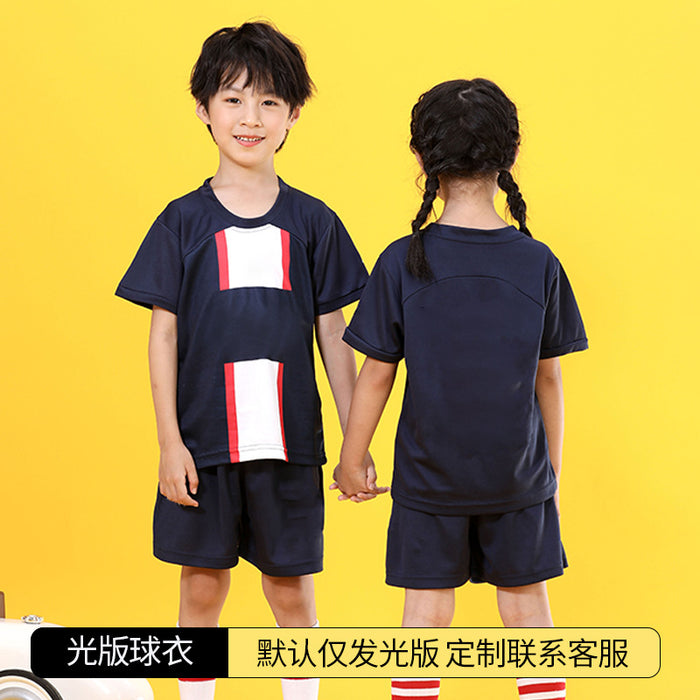 Summer Yellow Kindergarten Chinese Team Men&#039;s Outdoor Training Sports Jersey No. 10 Children&#039;s Football Suit Set Female