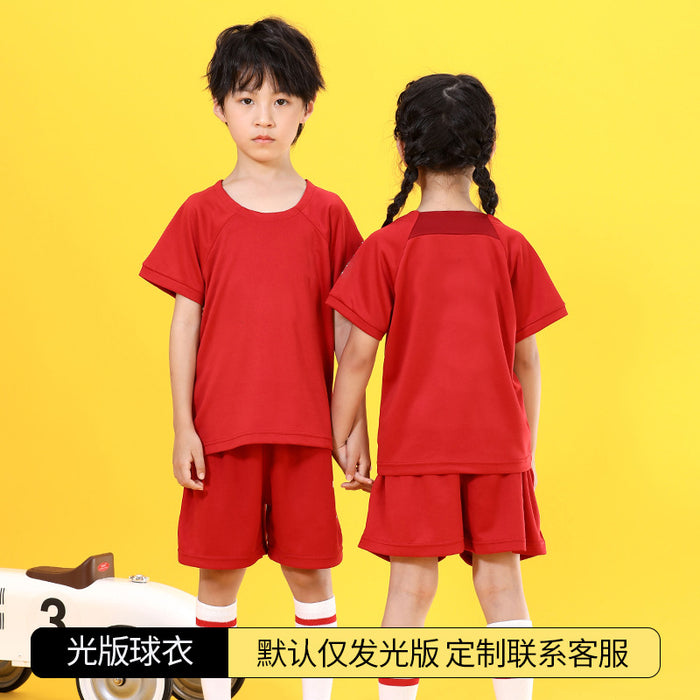 Summer Yellow Kindergarten Chinese Team Men&#039;s Outdoor Training Sports Jersey No. 10 Children&#039;s Football Suit Set Female