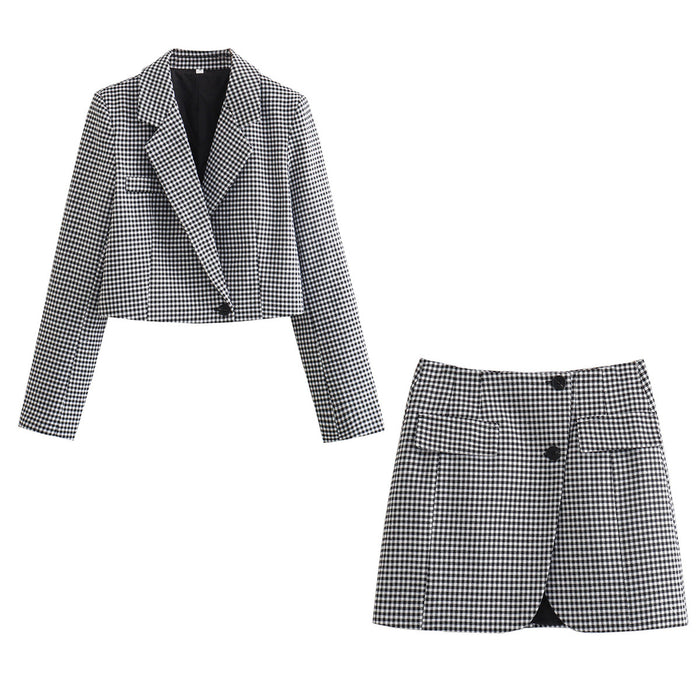 Women's Street Style Skirt Suit