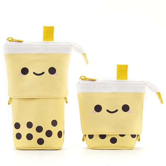 Cute Girl Heart Smiley Face Multifunctional Pen Holder Stationery Storage Bag Retractable Pencil Case