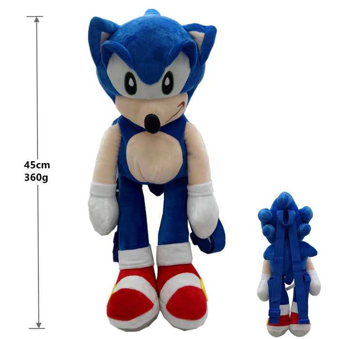 Genuine Authorized Super Sonic Plush Toy Q Version Ultrasonic Mouse Sonic Backpack Hedgehog Shatter Doll