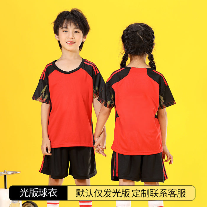 Summer Yellow Kindergarten Chinese Team Men&#039;s Outdoor Training Sports Jersey No. 10 Children&#039;s Football Suit Set Female