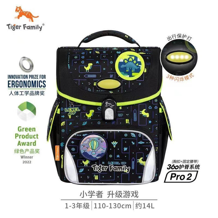 Tigerfamily Elementary School Student Schoolbag Male Light Female Children&#039;s Backpack 1-3-6 Grade Ridge Protection Backpack