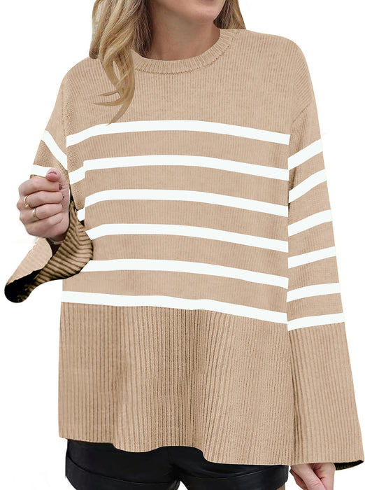 European And American Loose Striped Sweater Women