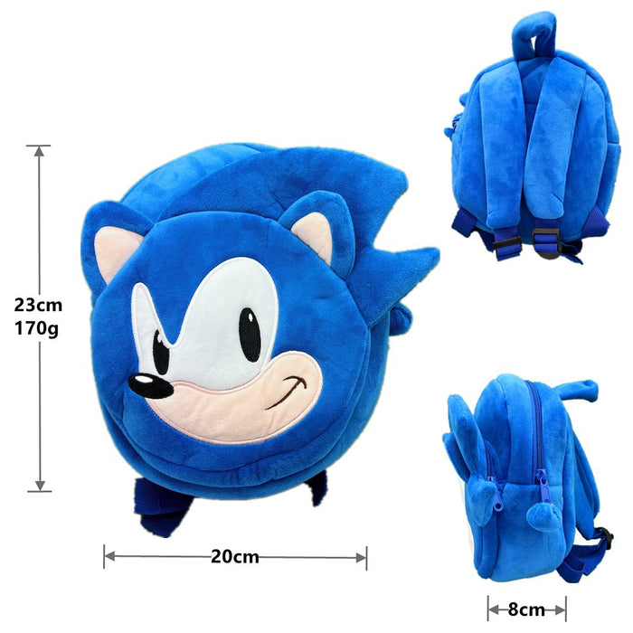 Genuine Authorized Super Sonic Plush Toy Q Version Ultrasonic Mouse Sonic Backpack Hedgehog Shatter Doll