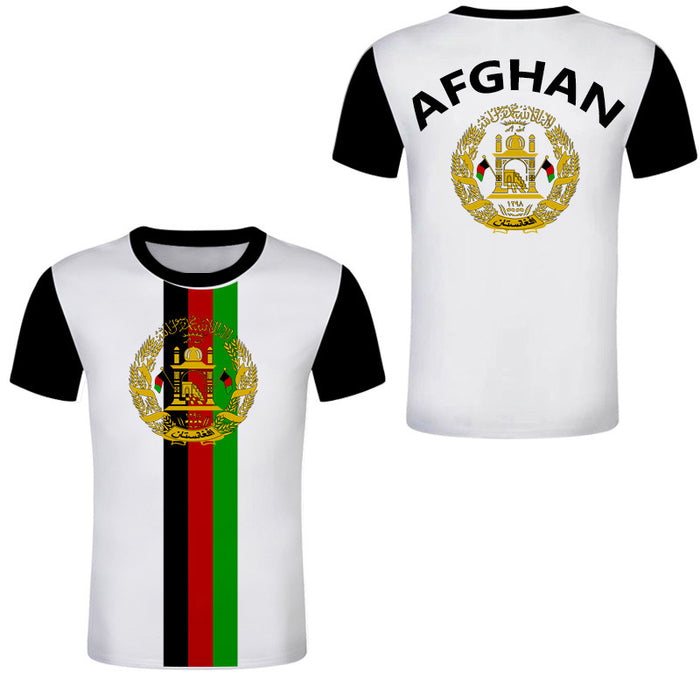 Afghan Flag Series 3D Printing T-shirt Flexible Craft Top Source Manufacturer