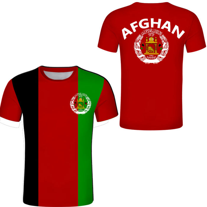 Afghan Flag Series 3D Printing T-shirt Flexible Craft Top Source Manufacturer