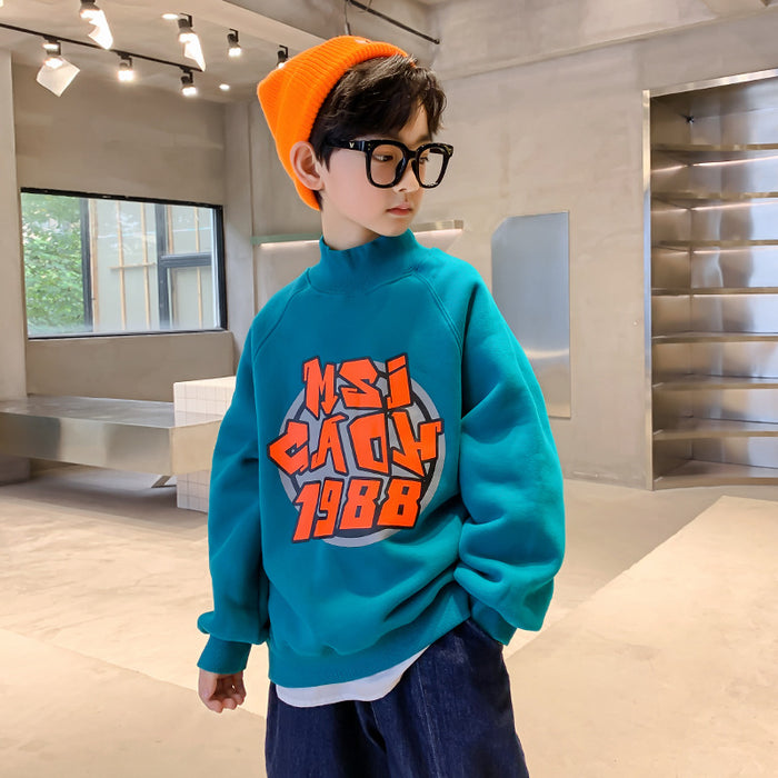 Boys Plus Fleece Sweater Autumn And Winter Clothes