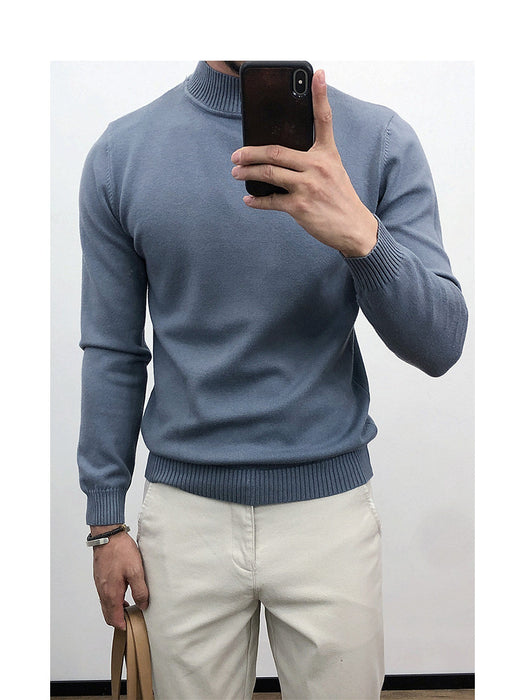 Men Thin Round Neck Bottoming Sweater