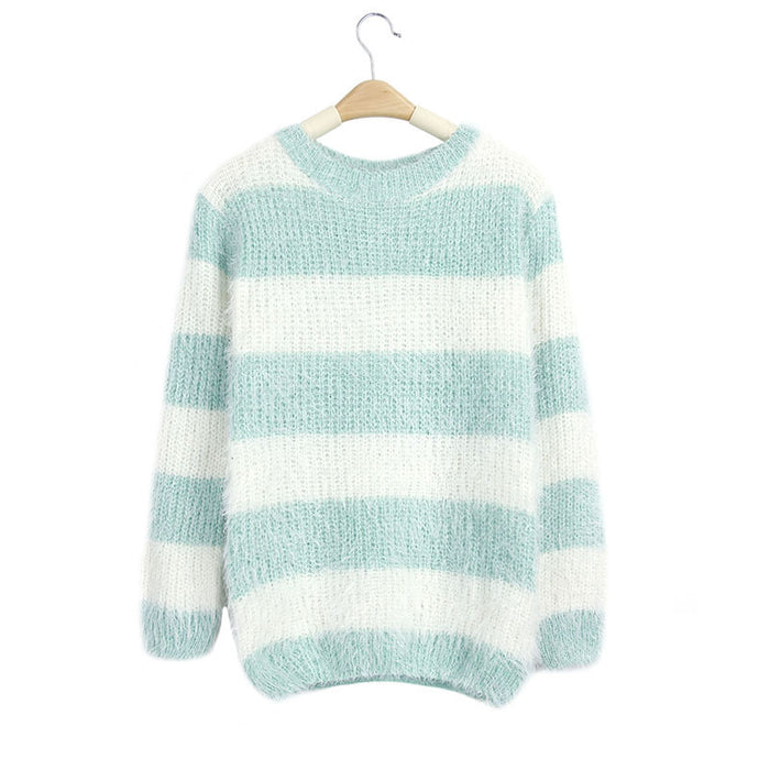 New Women's Sweater Sweater Loose Round Neck Pullover Bottoming Sweater