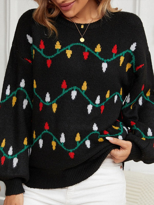 Women's Light Sweet Slipover Loose Christmas Sweater