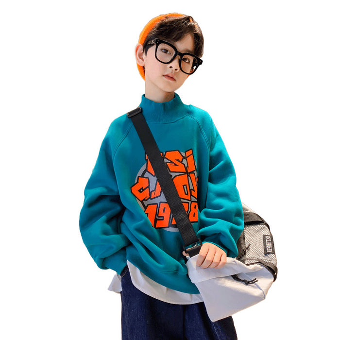 Boys Plus Fleece Sweater Autumn And Winter Clothes