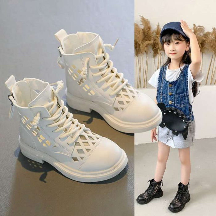 Children's Short Boots Thin Net Boots Hollow