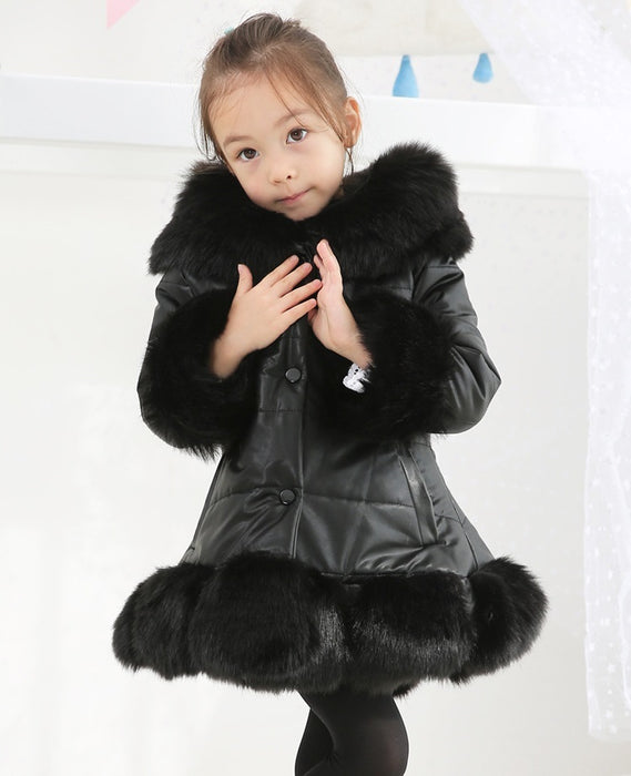 Girls Winter Mid Length Padded Jacket