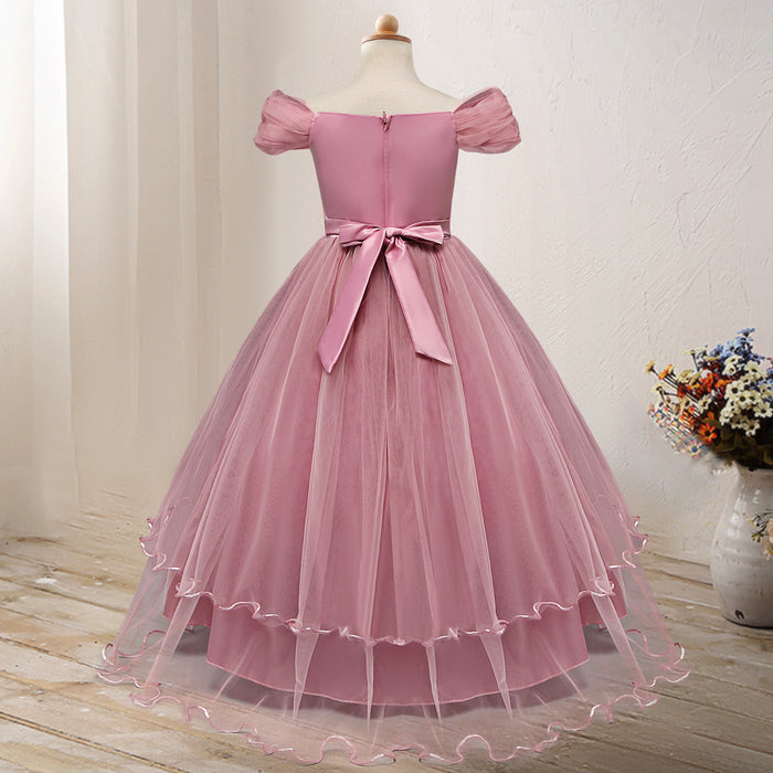 One-shoulder Princess Flower Dress Costume