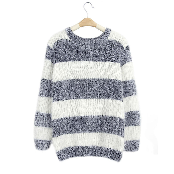 New Women's Sweater Sweater Loose Round Neck Pullover Bottoming Sweater