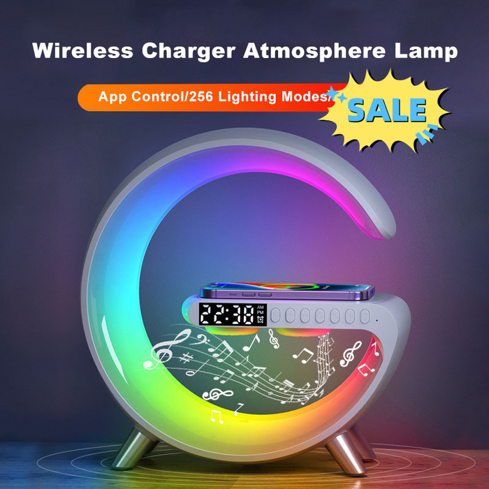 New Intelligent LED Lamp Bluetooth Speake Wireless Charger Atmosphere Lamp App Control For Bedroom Home Decor