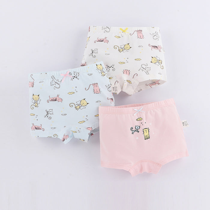 Girls' Underwear Cotton Boxer Briefs Girls' Boxer Briefs, Children's Underwear, Baby Shorts Head Cute Cartoon