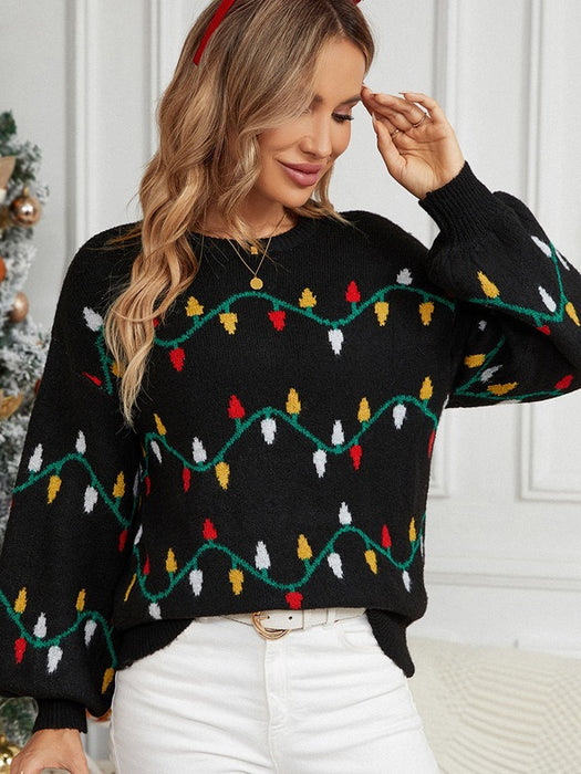 Women's Light Sweet Slipover Loose Christmas Sweater