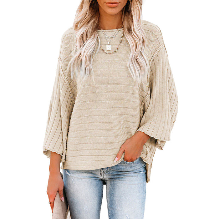 Women's Loose-fitting Casual Round-neck Sweater