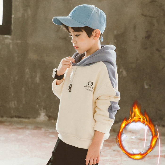 Children's Jacket Plus Velvet Padded Sweater For Boys Autumn And Winter