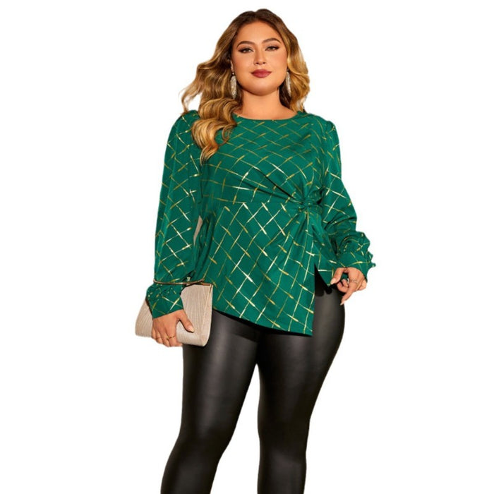 New Plus Size Women's Loose Casual Irregular Design Slimming Blouse Shirt