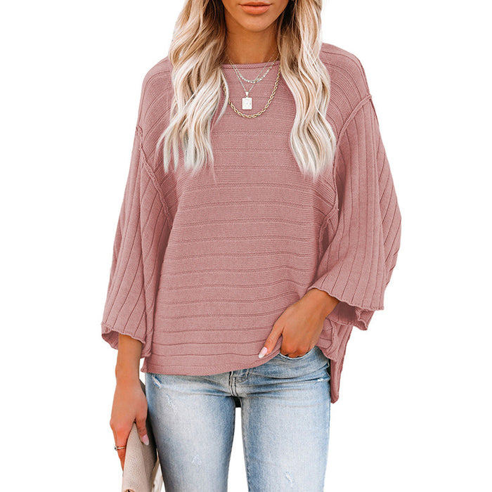 Women's Loose-fitting Casual Round-neck Sweater