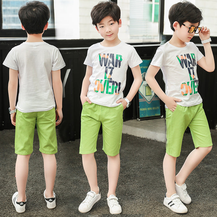 Middle-aged Children's Summer Sports Two-piece Children's Clothing