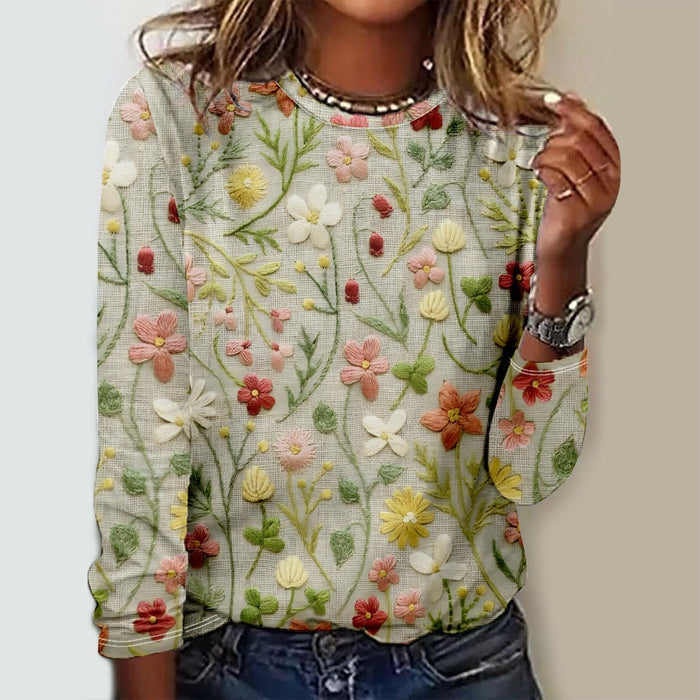 Flower Creative 3D Digital Printing Casual Women's T-shirt