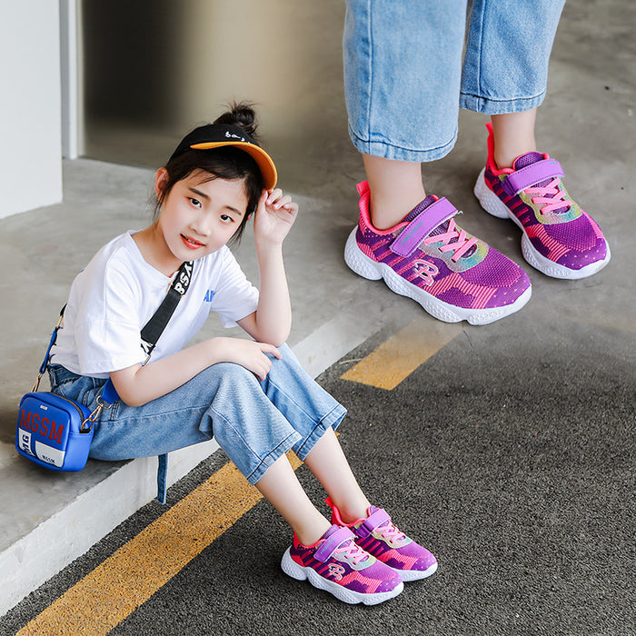 Summer Children's Casual Sports Shoes Flying Woven Girls EVA Soles For Kids