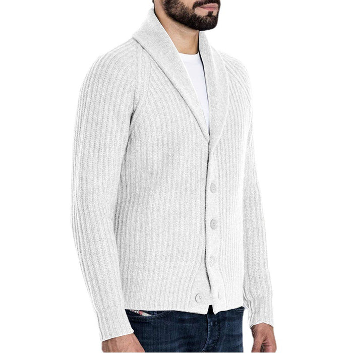 Langarm-Cardigan für Herren, Strickpullover