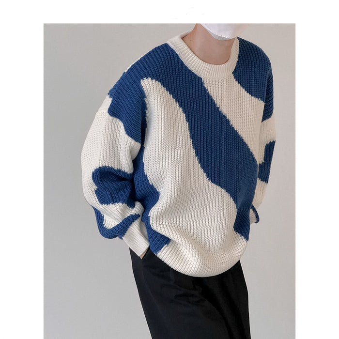 Sweater Boys Cow Bump Color Pullover Sweater